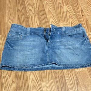 Streetwear Society Blue Denim Mini Skirt